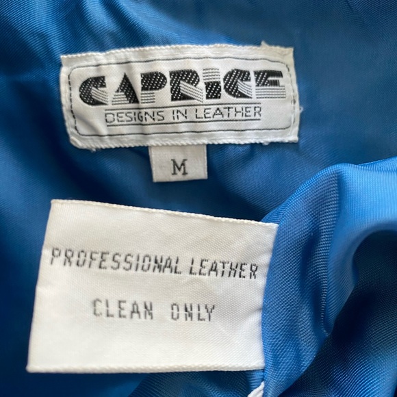 Real Leather royal blue lined skirt size medium - Picture 2 of 5